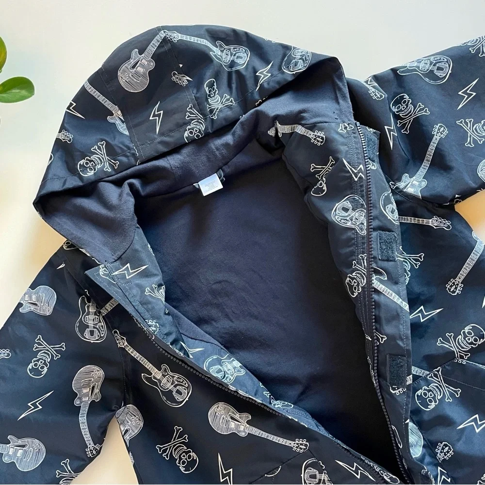 Gymboree Navy Skull & Guitar Jacket | 7/8